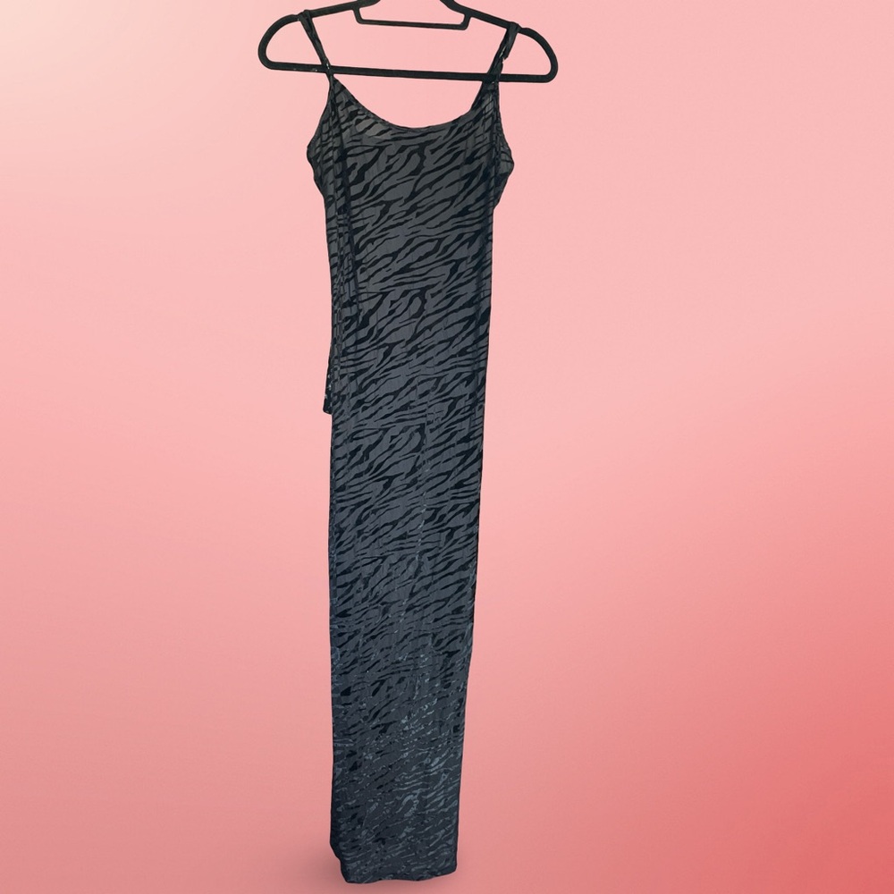 Peppermayo Exclusive Black Zebra Print Maxi Dress